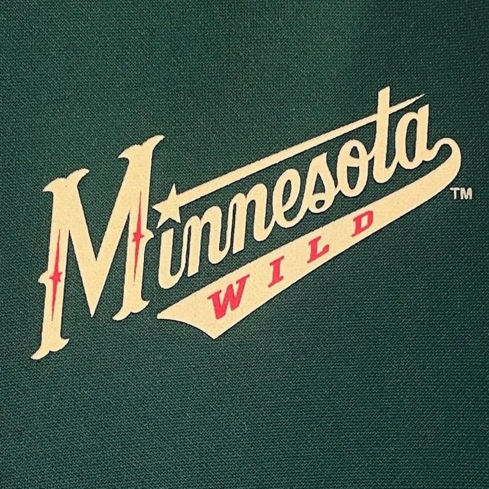 Minnesota Wild Jacket Mens Large Green NHL Hockey Zip Coat Adidas‎ Pockets Logo